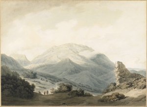 Mount Parnassus fra vejen mellem Livadia og Delphi, ca. 1790